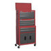 Sealey Topchest Mid-Box & Rollcab 9 Drawer Stack Red AP2200BBSTACK Sealey  - Town Parts
