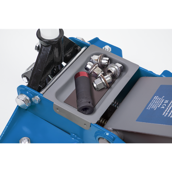 Sealey Trolley Jack 2.25 Tonne Low Profile Rocket Lift Blue 2001LEBL Sealey  - Town Parts