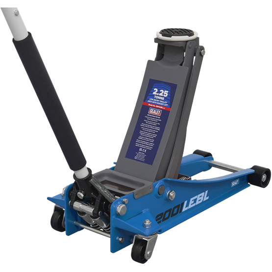 Sealey Trolley Jack 2.25 Tonne Low Profile Rocket Lift Blue 2001LEBL Sealey  - Town Parts
