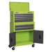 Sealey Topchest & Rollcab Combination 6 Drawer with Ball-Bearing Slides Hi-Vis G Sealey  - Town Parts