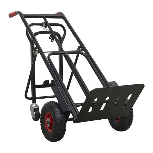 Sealey Heavy-Duty 3-in-1 Sack Truck with PU Tyres 300kg Capacity CST989HD Sealey  - Town Parts