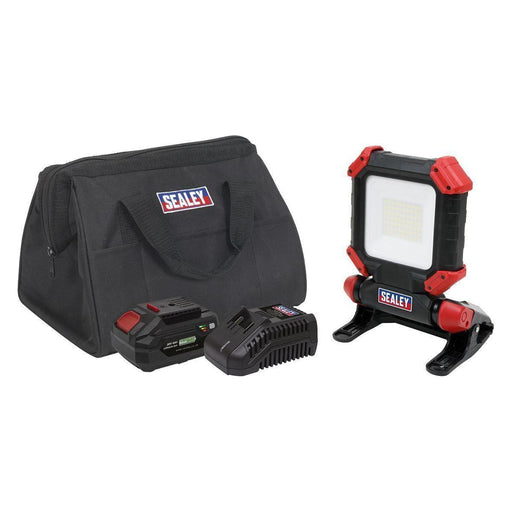 Sealey 20V 4Ah SV20 Series Cordless SMD LED 1800lm Worklight Kit CP20VCLKIT1 Sealey  - Town Parts
