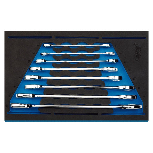 Draper Open Ended Spanner Set in 1/4" Drawer EVA Insert Tray (8 Piece) 63524 Draper  - Town Parts