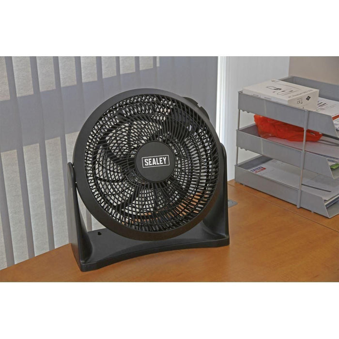 Sealey Desk/Floor Fan 3-Speed 12" 230V SFF12 Sealey  - Town Parts