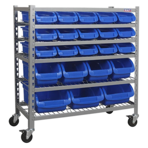 Sealey Mobile Bin Storage System 22 Bins TPS22 Sealey  - Town Parts