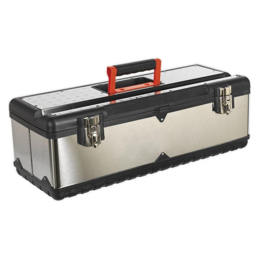 Sealey Stainless Steel Toolbox 660mm with Tote Tray AP660S Sealey  - Town Parts