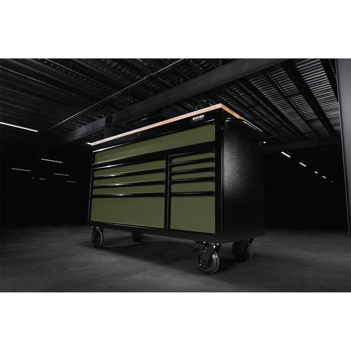 Draper BUNKER Workbench Roller Tool Cabinet, 10 Drawer, 56", Green 08236 Draper  - Town Parts