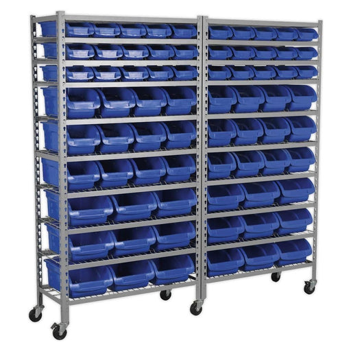 Sealey Mobile Bin Storage System 72 Bins TPS72 Sealey  - Town Parts