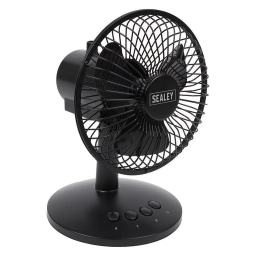 Sealey Oscillating USB Desk Fan 3-Speed 6" SFF6USB Sealey  - Town Parts