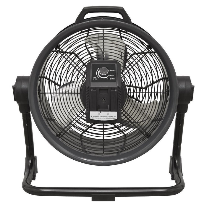Sealey 2-in-1 Cordless/Corded High Velocity Drum Fan 16" 230V/20V SV20 Series Sealey  - Town Parts