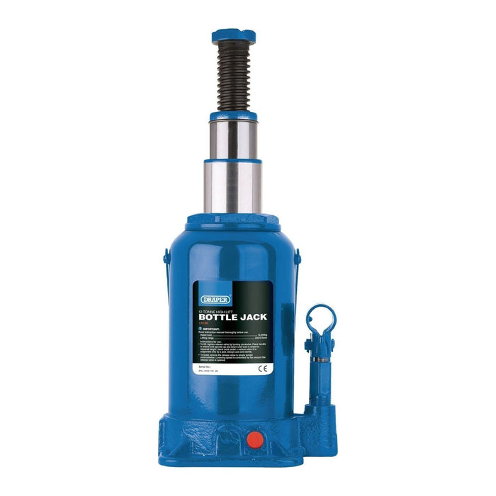 Draper High Lift Hydraulic Bottle Jack, 12 Tonne 13126 Draper  - Town Parts