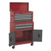 Sealey Topchest & Rollcab Combination 6 Drawer with Ball-Bearing Slides- Red Sealey  - Town Parts