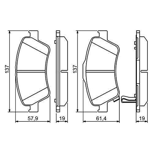 Genuine Bosch Brake Pad Set Bp1132 Fits Toyota Auris Vvti - 1.6 - 06-12 09864942 Bosch  - Town Parts