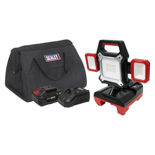Sealey Cordless/Corded 20V 4Ah SV20 Series Worklight Kit SMD LED 4000lm Sealey  - Town Parts