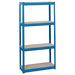 Draper Steel Shelving Unit, 4 Shelves, L760 x W300 x H1520mm 21658 Draper  - Town Parts