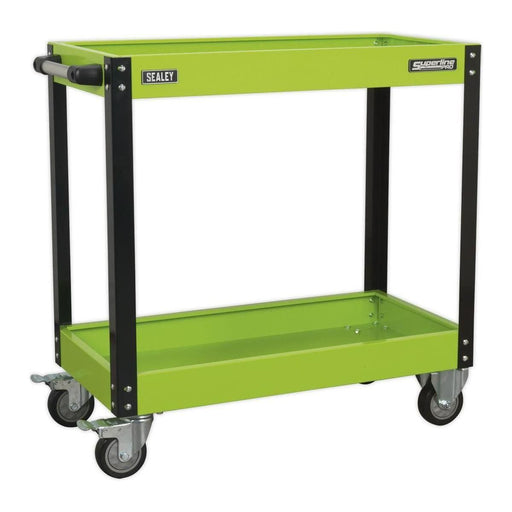 Sealey Workshop Trolley 2-Level Heavy-Duty Hi-Vis Green CX109HV Sealey  - Town Parts