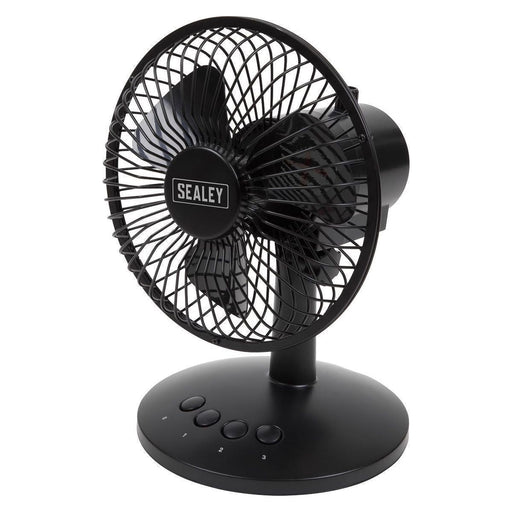 Sealey Oscillating USB Desk Fan 3-Speed 6" SFF6USB Sealey  - Town Parts