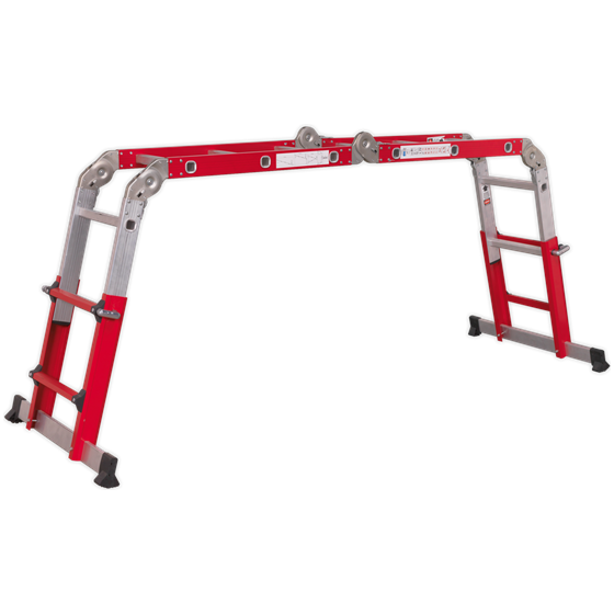 Sealey Aluminium Multipurpose Ladder EN 131 Adjustable Height AFPL2 Sealey  - Town Parts