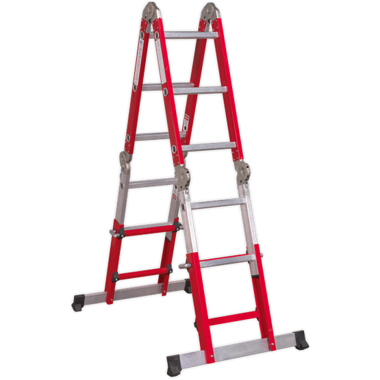 Sealey Aluminium Multipurpose Ladder EN 131 Adjustable Height AFPL2 Sealey  - Town Parts