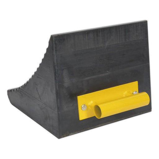 Sealey Heavy-Duty Rubber Wheel Chock Single WC12 Sealey  - Town Parts