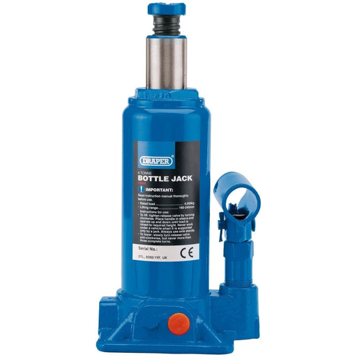 Draper Hydraulic Bottle Jack, 4 Tonne 13066 Draper  - Town Parts