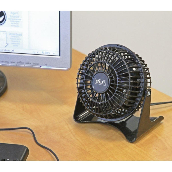 Sealey Desk Fan Mini 4" 230V SFF04 Sealey  - Town Parts