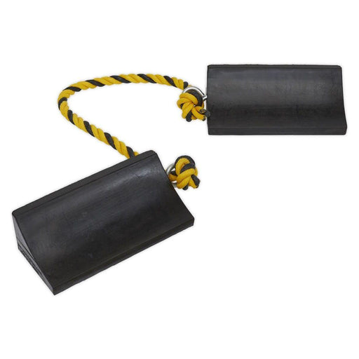 Sealey Rubber Wheel Chocks Heavy-Duty Pair WC16 Sealey  - Town Parts