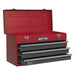 Sealey Tool Chest 3 Drawer Portable with Ball-Bearing Slides Red/Grey AP9243BB Sealey  - Town Parts