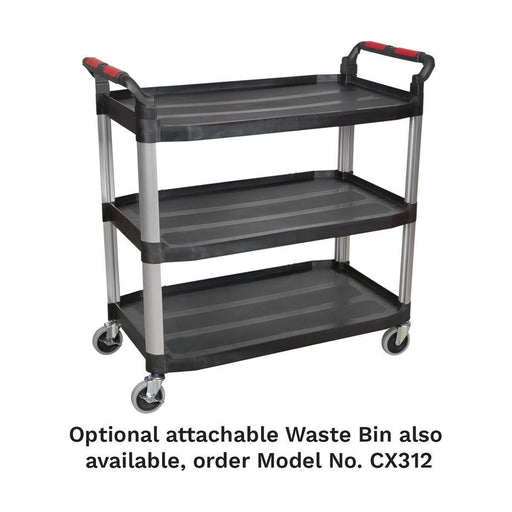 Sealey Workshop Trolley 3-Level Composite CX310 Sealey  - Town Parts