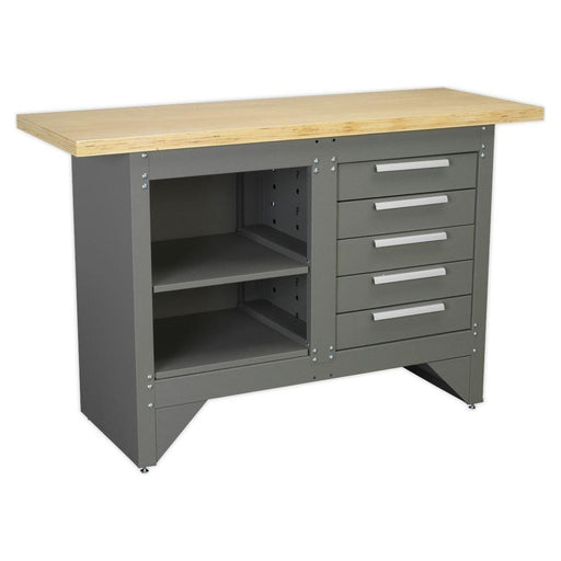 Sealey Workbench with 5 Drawers Ball-Bearing Slides Heavy-Duty AP2030BB Sealey  - Town Parts