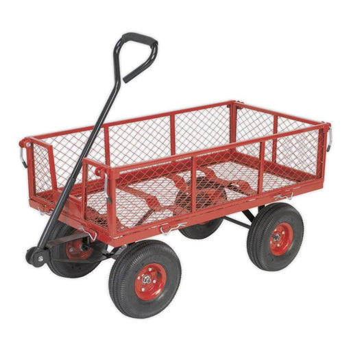 Sealey Platform Truck with Removable Sides Pneumatic Tyres 200kg Capacity CST997 Sealey  - Town Parts