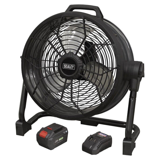 Sealey 2-in-1 Cordless/Corded 16" High Velocity Drum Fan 20V SV20 Series Kit Sealey  - Town Parts