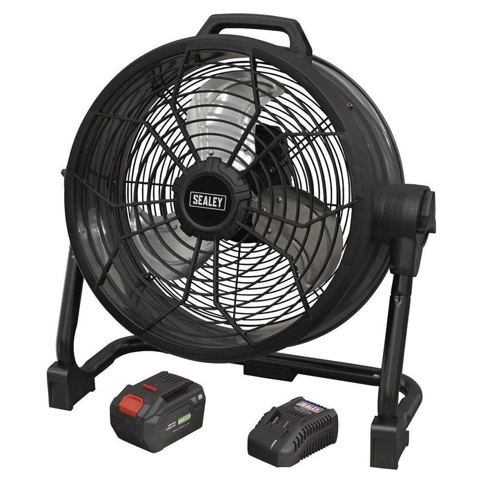 Sealey 2-in-1 Cordless/Corded 16" High Velocity Drum Fan 20V SV20 Series Kit Sealey  - Town Parts