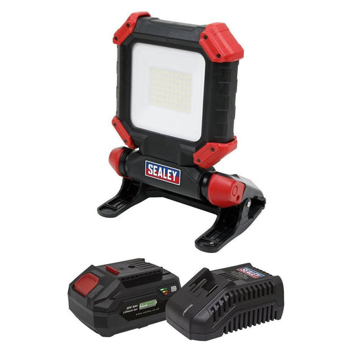Sealey 20V 4Ah SV20 Series Cordless SMD LED 1800lm Worklight Kit CP20VCLKIT1 Sealey  - Town Parts