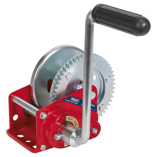 Sealey Geared Hand Winch with Brake 540kg Capacity GWE1200B Sealey  - Town Parts