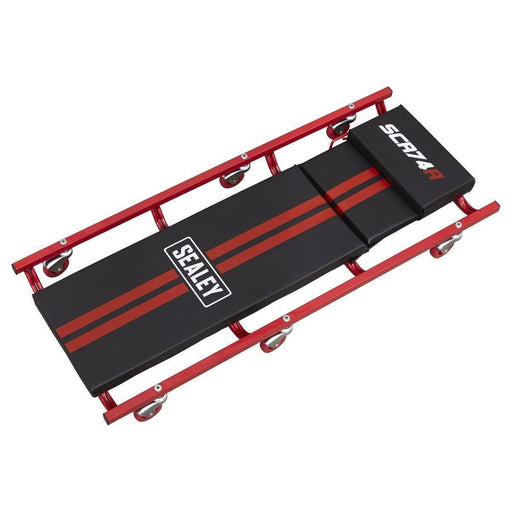 Sealey Creeper 40" with Steel Frame 6 Wheels & Adjustable Headrest Deluxe Americ Sealey  - Town Parts