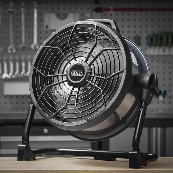 Sealey 2-in-1 Cordless/Corded High Velocity Drum Fan 16" 230V/20V SV20 Series Sealey  - Town Parts