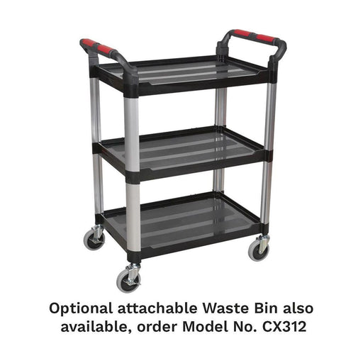 Sealey Workshop Trolley 3-Level Composite CX309 Sealey  - Town Parts