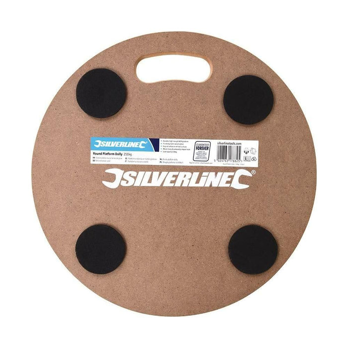 Silverline Round Platform Dolly 250kg Silverline  - Town Parts