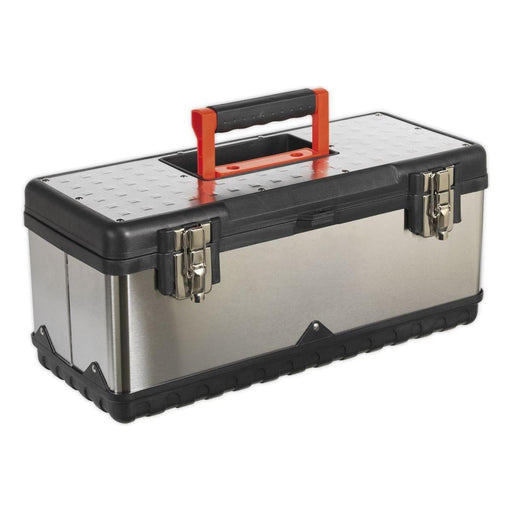 Sealey Stainless Steel Toolbox 505mm with Tote Tray AP505S Sealey  - Town Parts